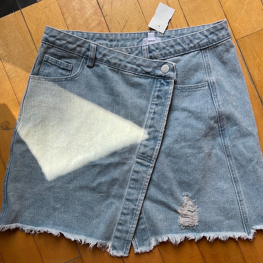 Asymmetrical Jean Skirt